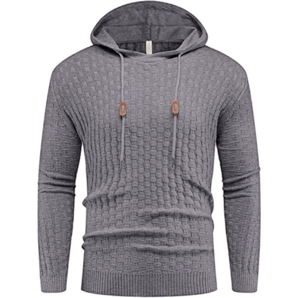 NWT Limitsix Quilted Hoodie Pullover Sweater gray in size X-Large - Picture 2 of 4